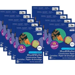 Prang 9" x 12" Construction Paper, Black, 50 Sheets/Pack, 10 Packs (PAC6303-10)