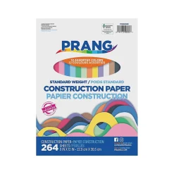 Prang 9" x 12" Construction Paper, Assorted Colors, 264 Sheets/Pack (P1000032)