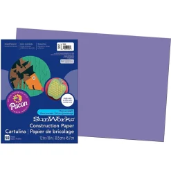 Prang® Construction Paper, Violet, 12" x 18", 50 Sheets Per Pack, 5 Packs (PAC7207-5)