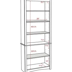 Prepac™ 6 Shelf Bookcase, Espresso
