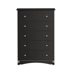Prepac 44.75" Sonoma 5 Drawer Chest, Black (BDC-3345-K)