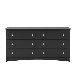 Prepac 29" Sonoma 6 Drawer Dresser, Black (BDC-6330-K)