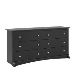Prepac 29" Sonoma 6 Drawer Dresser, Black (BDC-6330-K)