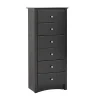 Prepac™ 53.25" Sonoma Tall 6 Drawer Chest, Black