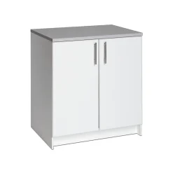 Prepac Elite 36" Composite Storage Cabinet with 1 Shelf, White (WEB-3236)