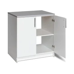 Prepac Elite 36" Composite Storage Cabinet with 1 Shelf, White (WEB-3236)