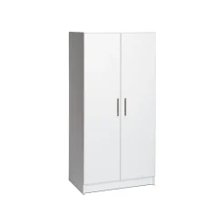 Prepac Elite 65" Composite Storage Cabinet with 3 Shelves, White (WES-3264)