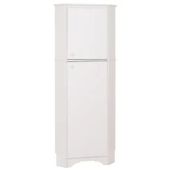 Prepac Elite White Tall 2-Door Corner Storage Cabinet (WSCC-0605-1)