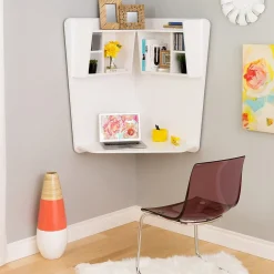 Prepac Floating Corner Desk, White ( WEHW-0202-1)