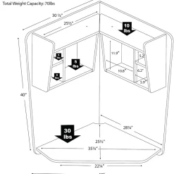 Prepac Floating Corner Desk, White ( WEHW-0202-1)