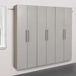 Prepac™ HangUps 72" Laminate 3 Piece Storage Cabinet Set C, Light Gray