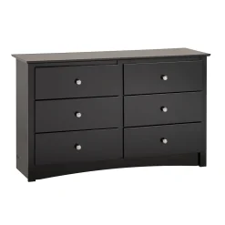 Prepac™ Sonoma Composite Wood Children's 6 Drawer Dresser, Black