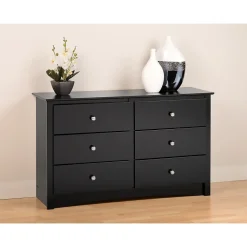 Prepac™ Sonoma Composite Wood Children's 6 Drawer Dresser, Black