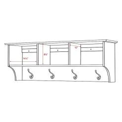 Prepac™ Sonoma Entryway Cubbie Shelf, 48