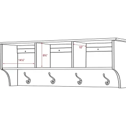 Prepac™ Sonoma Entryway Cubbie Shelf, 48