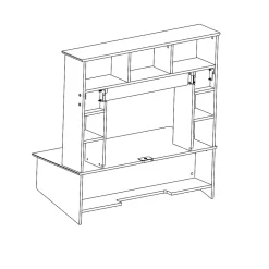Prepac Sonoma Floating Desk, Espresso (EEHW-0800-1)