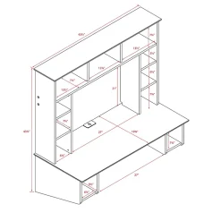 Prepac Sonoma Floating Desk, Espresso (EEHW-0800-1)