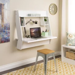 Prepac Studio Floating Desk, White (WEHW-0900-1)