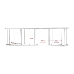 Prepac™ Wall Mounted Desk Hutch, 48" x 11.5", Espresso (EHD-1348)