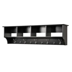 Prepac™ Wide Hanging Entryway Shelf, 60" x 11.5", Black