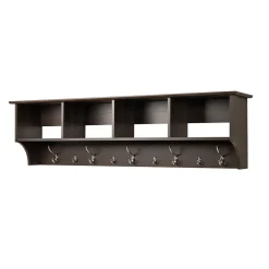Prepac™ Wide Hanging Entryway Shelf, 60" x 11.5", Espresso