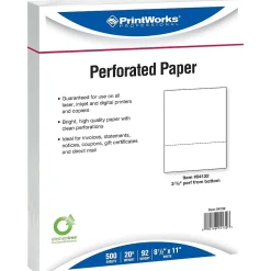 Printworks Professional 8.5" x 11" Multipurpose Paper, 20 lbs., 92 Brightness, 2500/Carton (04132P)