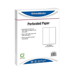 Printworks Professional 8.5" x 11" Multipurpose Paper, 20 lbs., 92 Brightness, 500/Ream, 5 Reams/Carton (04339)