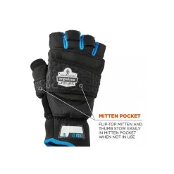 ProFlex 816 Thermal Flip-Top Gloves, Black, XL (17345)