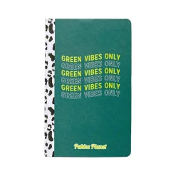 Pukka Pad Green Vibes Only Notebook, 5.28" x 8.46", Wide-Ruled, 96 Sheets, Green (9704-SPP)