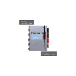 Pukka Pad Metallic 5-Subject Subject Notebooks, 6.9
