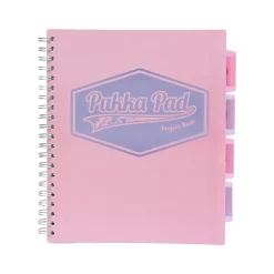 Pukka Pad Pastels 5-Subject Notebooks, 8.5" x 11", Ruled, 100 Sheets, Assorted Colors, 3/Pack (8867-PST)