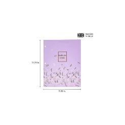 Pukka Pad Rochelle & Jess 3-Hole Punched 2-Pocket Portfolio Folders, Assorted Colors, 6/Pack (9108-ROC)