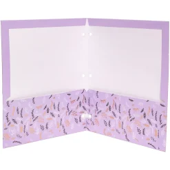 Pukka Pad Rochelle & Jess 3-Hole Punched 2-Pocket Portfolio Folders, Assorted Colors, 6/Pack (9108-ROC)