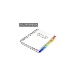 Pukka Pad Subject Notebook, 7" x 10", College Ruled, 200 Sheets, White (9603-PB)