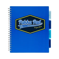 Pukka Pad Vision 5-Subject Notebooks, 8.5" x 11", Ruled, 100 Sheets, Bold Blue, 3/Pack (8866(BE)-VIS)