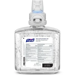 PURELL Advanced 70% Alcohol Gel Hand Sanitizer Refill for ES8 Dispenser, 1200 mL, 2/Carton (7763-02)