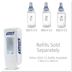 PURELL ADX-12 Wall Mounted Hand Sanitizer Dispenser, White (8820-06)