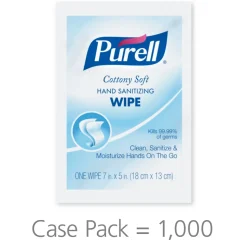 PURELL Cottony Soft Antibacterial Hand Sanitizing Wipes, 1000/Carton (9026-1M)