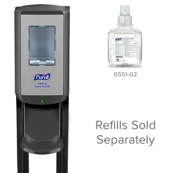 PURELL CS6 Automatic Floor Stand Hand Sanitizer Dispenser, Black/Chrome (7416-DS)