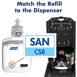 PURELL CS8 Automatic Wall Mounted Hand Sanitizer Dispenser, for PURELL CS8 1200 mL Hand Sanitizer Refills, White (7820-01)