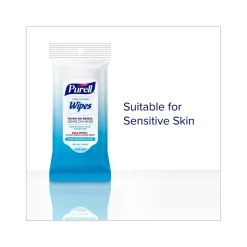 PURELL Hand Sanitizing Wipes, Clean Refreshing Scent, 20 Wipes/Pack, 12 Packs/Carton (9124-12-CMR)