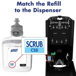 PURELL Healthcare Antibacterial Liquid Hand Soap Refill for CS8 Dispenser, 1200 ml, 2/Carton (7869-02)