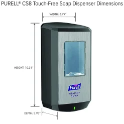 PURELL HEALTHY SOAP CS8 Automatic Wall Mounted Hand Soap Dispenser, Graphite (7834-01)