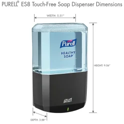 PURELL HEALTHY SOAP ES8 Automatic Wall Mounted Hand Soap Dispenser, Black (7734-01)