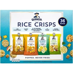 Quaker Rice Crisps Variety Pack, 36/Box (325-00013)