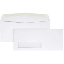 Quality Park #10 Window Envelopes, 4 1/8" x 9 1/2", White, 500/Box (QUA90120)