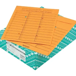 Quality Park 3-Across Style Button & String Catalog Kraft Envelope, 10" x 13", Kraft, 100/Box (63666)