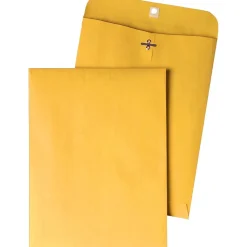 Quality Park Clasp & Moistenable Glue Kraft Catalog Envelope, 10 1/2" x 7 1/2", Brown, 100/Box (37875)