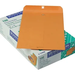 Quality Park Clasp Kraft Catalog Envelope, 10" x 15", Kraft, 100/Box (37898)