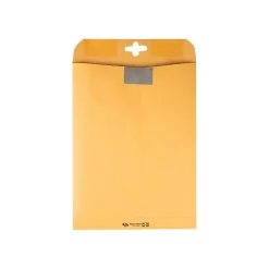 Quality Park ClearClasp Redi-Tac Kraft Catalog Envelopes, 9" x 12", Brown Kraft, 100/Box (QUA43568)